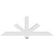 Ekena Millwork Kennewick Architectural Grade PVC Gable Bracket, 60"W x 22 1/2"H x 4"D x 4"F, 9/12 Pitch GBP060X23X0404KEN00 - alternate 5